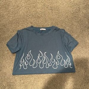 Romwe Cropped T-Shirt